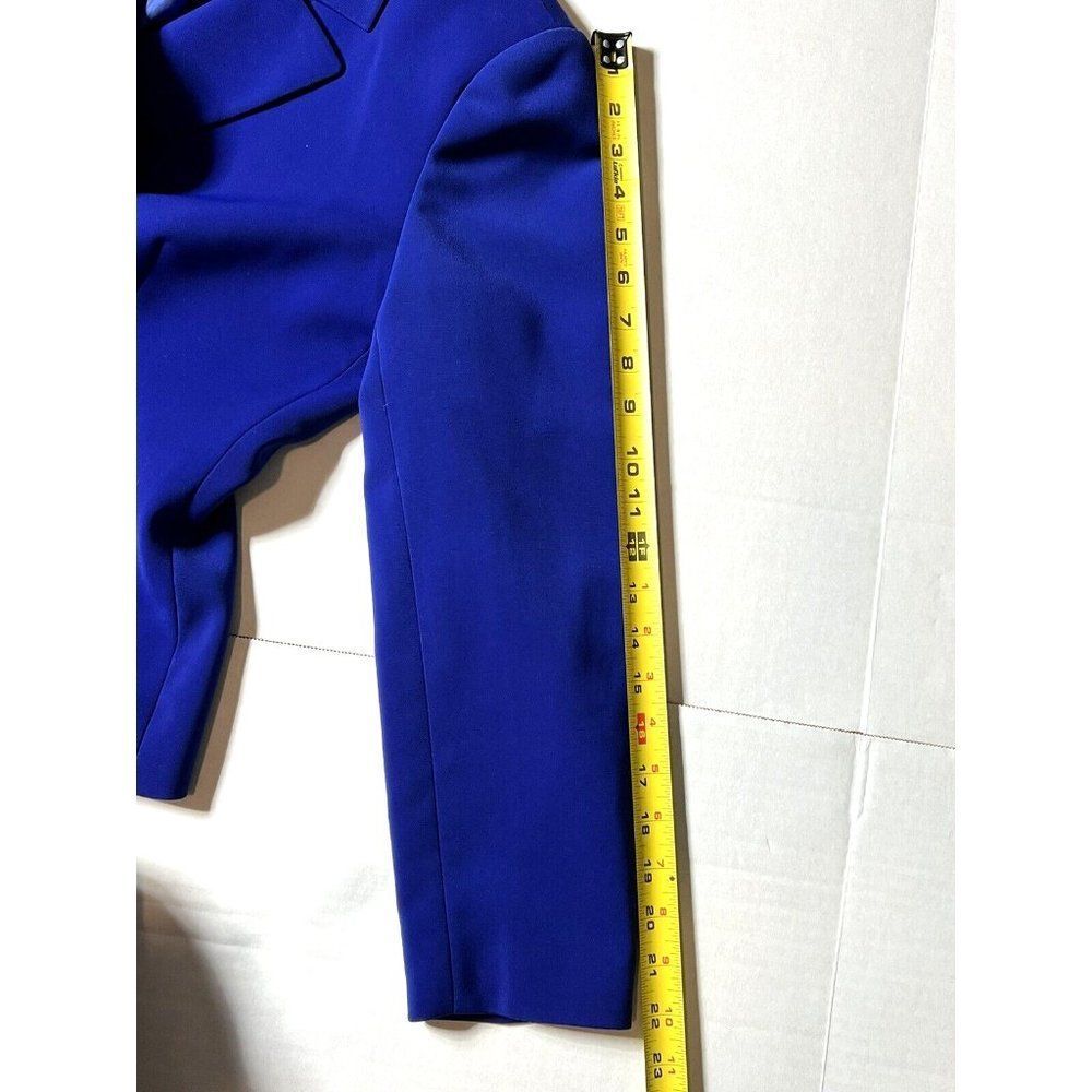 Le Suit Blue Double Breasted Petite Career Blazer Suit Women's Size 6P - Picture 7 of 8